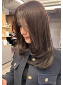20代30代40代ブリーチなしオリーブグレージュレイヤースタイル