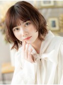レイヤーボブパーマ前下がりウルフミディアムa上尾20代30代40代