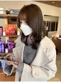 【琉希也style】ミルキーベージュ/ミディアムウェーブ