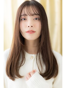 カバーヘア ブリス 北浦和(COVER HAIR bliss) マロンベージュシースルー前髪フェミニンロングZ北浦和30代40代