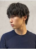 無造作マッシュメンズショート☆夏カラーデジタルパーマ