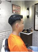 【BarBerBROS】フェードカット サイドパート後ろ姿バーバーヘア