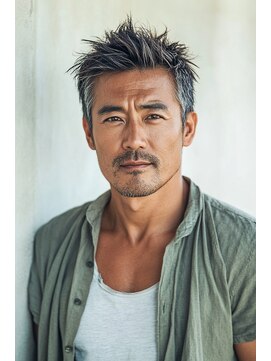 クロム(CHROM) アップバング20代30代40代カットメンズパーマ眉毛入間市