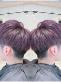 MEN’S HAIR/ヴァイオレット/アッシュブラック/マッシュパーマ