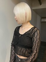 ヨハク 大阪梅田中崎町(yohaku) 【misaki】ホワイトブロンド×コンパクトボブ