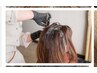 ヘアカット+白髪染めリタッチ＋お顔そり（化粧水パック付き）