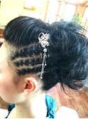 リーゼント風♪コーンロウアップ