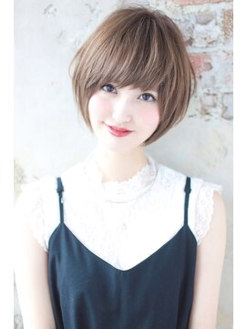 ミラリー 横浜(Mirareee) ひし形 好印象◎小顔 無造作カール  ボブディ丸みショート横浜