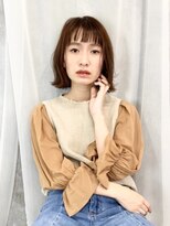 エムスラッシュ たまプラーザ(M.SLASH)&nbsp;フェザーバング/オン眉/暖色系カラー/外ハネ/たまプラーザz2