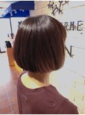 ラウンドボブ×イヤリングカラー