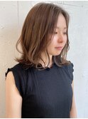 【LASIA大分】切りっぱなしミディアム/プラチナベージュ