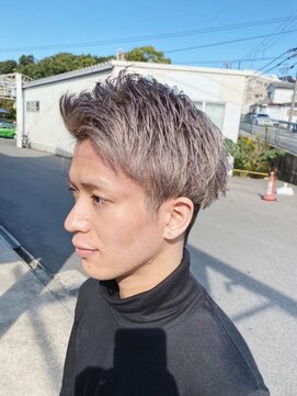 チェレ アズーリ 狭山店(Chere azuri) イケメン男子はアッシュベージュ×アップバング×ツーブロック