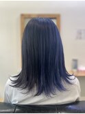 コリアンブラック ネイビーブルー ふんわりカール