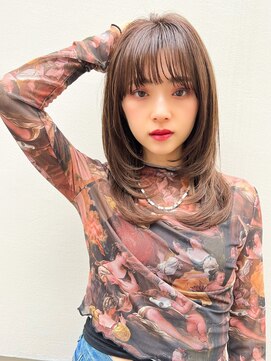 エース (ACE) ACE横浜　顔まわりレイヤーカット×ブラウンカラー