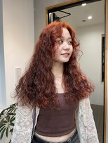 ナループロア ハチ(Nalu pu loa hachi)&nbsp;ロングパーマ/オレンジカラー/ハードパーマ/スパイラルパーマ