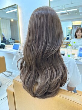 レイリー 原宿 表参道(Rayreee) オリーブグレージュ 韓国ヘア くびれヘア レイヤーカット