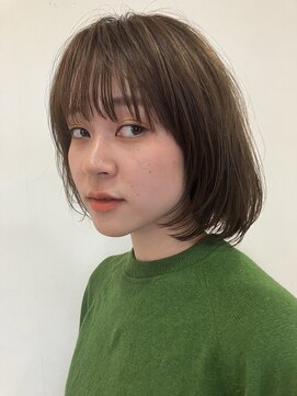 スタイル 横浜(STYLE) くびレイヤーボブエモージュ前髪マチルダボブ秋グレージュ横浜