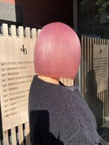 ベレーザ 渋谷(BELEZA)&nbsp;6173ベビーピンク艶髪ハイトーンカラーホワイトピンク韓国ボブ