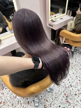 ボタン シブヤ(VOTAN SHIBUYA) 韓国ヘア/ラベンダーグレージュ/ブリーチあり/ケアブリーチ