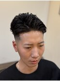 オールバック極道パーマ