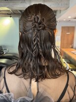 【徳岡】ヘアセット　ヘアアレンジ　モードヘア　参列ヘア