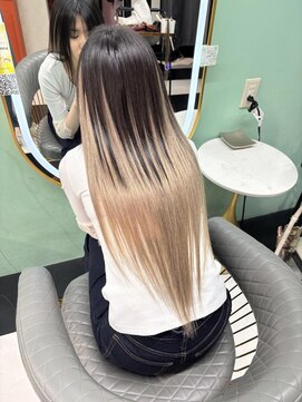 ルフレ 新宿本店1st(Reflet) バレイヤージュ風プルエクステ