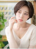 かきあげバングヘルシースタイル丸みショートA0大宮30代40代