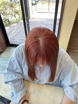 チェリーコーク ウブ(CHERRY COKE ubu) ~ハッピーな毎日に♪ブリーチ1回のオレンジカラー~