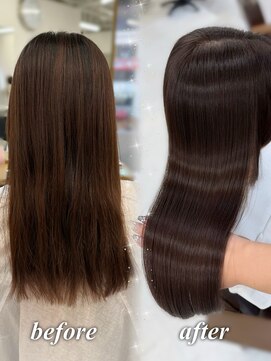 ハピネス 梅田茶屋町店(HAPPINESS) 韓国風/レイヤーカット/顔周り/顔まわり/髪質改善/ベージュ