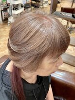 アイニ 河内小阪店(aini)&nbsp;白髪ぼかしカラー白髪ぼかしハイライト大人ショート30、40、50代