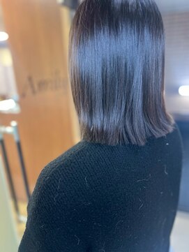 アミリー 成田東町店(Amily) ナチュラルブラック×美艶ストレートミディ（髪質改善）