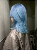 ダブルカラー顔周りレイヤー韓国ヘアハイトーン_ba574972