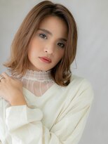 カバーヘア ブリス 川口(COVER HAIR bliss)&nbsp;ハイトーンカラー小顔くびれヘアワンレンボブディX川口20代30代