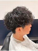 朝5分で決まる！波巻きパーマ×時短セットのメンズマッシュ
