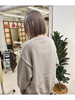 チェレ ブラン 堺東店(Chere brun) ラベンダーグレージュ×前下がりボブ×ショートボブ