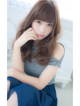 アンジュ ヘアー(Ange hair) 大人かわいい　小顔ランダムカール×シースルーバング