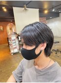 爽やかツーブロック刈り上げ束感アップバング