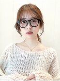顔まわりカット ヘアアレンジ おくれ毛 小顔 美髪 大人可愛い