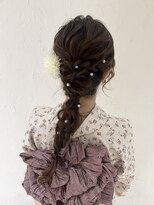 バサラ 大阪梅田店(VASARA)&nbsp;梅田浴衣レンタル　編み下ろし　ヘアアレンジ