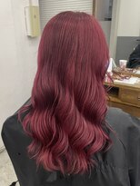 アジールヘア 北千住駅西口店(agir hair) 暖色系ダークピンクカラー韓国スタイル  北千住