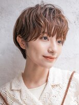 カライング(ing) 大人可愛い20代30代40代黒髪前下がりひし形小顔ボブ丸みショート