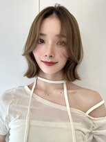 サンド ミュウ 横浜店(sand mieu) ボブディオリーブベージュ髪質改善縮毛矯正フェイスレイヤー