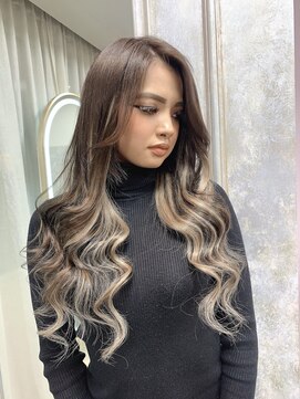 ガルボ ヘアー(garbo hair) プルエクステ 10代 20代 ハイライト 外国人風カラー エクステ