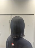 暗髪外ハネロングボブ
