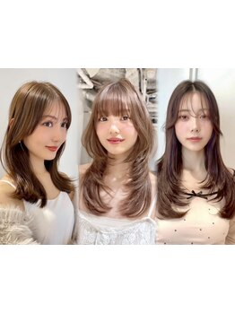 韓国トレンド最前線！くびれヘアはレイヤーカットで。ミディアムもロングもあなただけの黄金比シルエットに