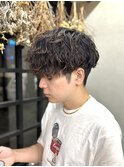 ツイストスパイラル/刈り上げマッシュ/スパイラルパーマ