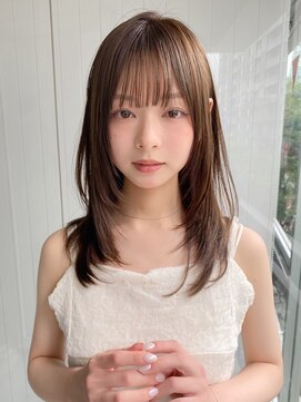 エトラ 渋谷店(etora) 小顔 前髪 レイヤーカット くびれヘア ハイライトカラー"