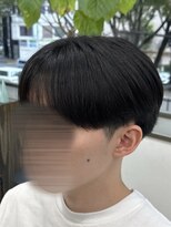 フイ 新宿3丁目(Hui)&nbsp;フェザーパーマ/グレーブルーカラー／刈り上げショートパンク