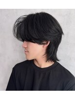 エイル 北堀江(Eir)&nbsp;カルマパーマ　センターパート　ダウンパーマ　ウルフ　毛流れ