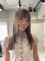 ハイプ(HYPE)&nbsp;ブリーチ&ダブルカラー/ミルクティーベージュ/レイヤーカット